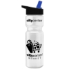Garyline® Champ Recycled Bottle with Flip-Straw Lid - 28 oz. - White