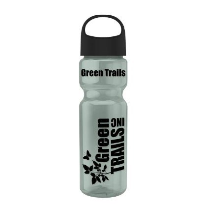 Garyline® Champ Recycled Bottle with Oval Crest Lid - 28 oz. - Glacier Blue