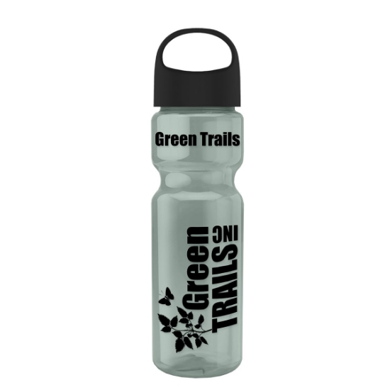 Garyline® Champ Recycled Bottle with Oval Crest Lid - 28 oz. - Glacier Blue