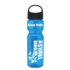 Garyline® Champ Recycled Bottle with Oval Crest Lid - 28 oz. - Translucent Blue