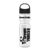 Garyline® Champ Recycled Bottle with Oval Crest Lid - 28 oz. - White