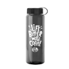 Garyline® Slim Fit RPET Bottle with Tethered Lid - 32 oz. - Smoke