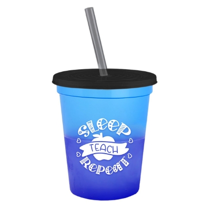 Garyline® Cups-on-the-Go Color-Changing Sport Sipper - 16 oz. - Blue to Violet