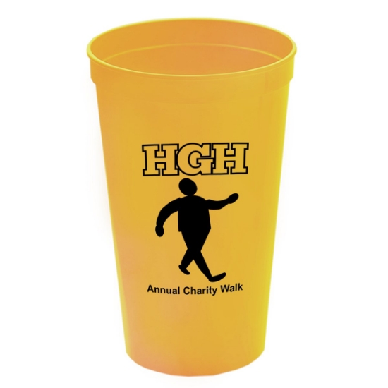 Garyline® Cups-on-the-Go Stadium Cup - 22 oz. - Athletic Gold
