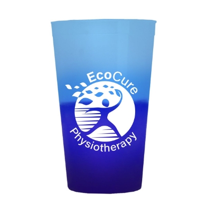 Garyline® Cups-on-the-Go Color-Changing Stadium Cup - 22 oz. - Blue to Violet