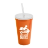 Garyline® Cups-on-the-Go Sport Sipper - 22 oz. - Bright Orange
