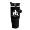 Garyline® Bravo Stainless Steel Bottle with 2-in-1 Flip-Straw Lid - 30 oz. - Black