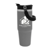 Garyline® Bravo Stainless Steel Bottle with 2-in-1 Flip-Straw Lid - 30 oz. - Gray