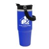 Garyline® Bravo Stainless Steel Bottle with 2-in-1 Flip-Straw Lid - 30 oz. - Royal Blue