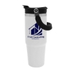 Garyline® Bravo Stainless Steel Bottle with 2-in-1 Flip-Straw Lid - 30 oz. - Silver