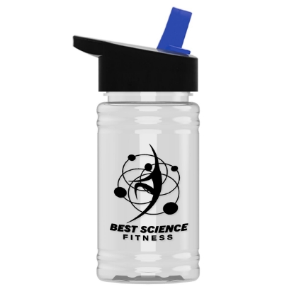 Garyline® Mini Bottle with Flip-Straw Lid - 16 oz. - Clear