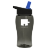 Garyline® Poly+ Jr. Transparent Bottle with Flip-Straw Lid - 18 oz. - Smoke