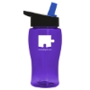 Garyline® Poly+ Jr. Transparent Bottle with Flip-Straw Lid - 18 oz. - Translucent Violet