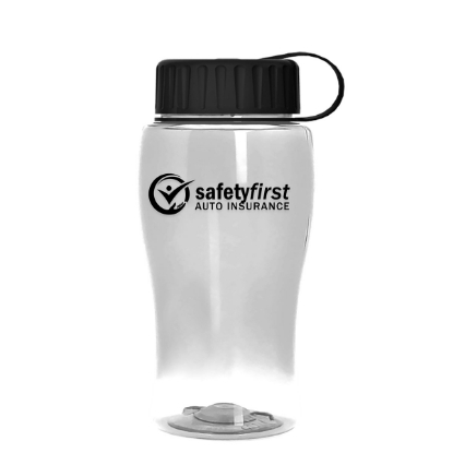 Garyline® Poly+ Jr. Bottle with Tethered Lid - 18 oz. - Clear
