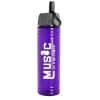 24 Oz. Slim Fit Sports Water Bottle w/Ring Straw Lid - Translucent Violet