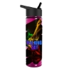 Garyline® Slim Fit Bottle with Flip-Straw Lid - 24 oz. - Translucent Fuschia