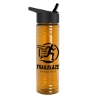 Garyline® Slim Fit Bottle with Flip-Straw Lid - 24 oz. - Translucent Orange