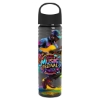 24 Oz. Slim Fit Transparent Bottle w/Oval Crest Lid - Smoke