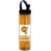 Garyline® Slim Fit Bottle with Flip-Straw, Swivel-Handle Lid - 24 oz. - Translucent Orange