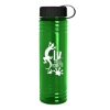 Garyline® Slim Fit Bottle with Tethered Lid - 24 oz. - Translucent Green