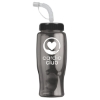27 Oz. Poly Pure Transparent Sports Bottle w/Straw Lid - Smoke