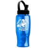 Garyline® Poly+ Bottle with Flip-Straw, Swivel-Handle Lid - 27 oz. - Translusentblue