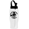 Garyline® Poly+ Bottle with Flip-Straw, Swivel-Handle Lid - 27 oz. - White