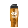 27 Oz. Poly-Pure Transparent Bottle w/Flip Lid - Translucent Orange