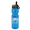 Garyline® Champ Bottle with Ring-Straw Lid - 28 oz. - Translucent Blue