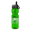 Garyline® Champ Bottle with Ring-Straw Lid - 28 oz. - Translucent Green