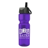 Garyline® Champ Bottle with Ring-Straw Lid - 28 oz. - Translucent Violet
