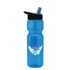 Garyline® Champ Bottle with Flip-Straw Lid - 28 oz. - Translucentbluet