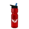 Garyline® Champ Bottle with Flip-Straw Lid - 28 oz. - Translucent Red