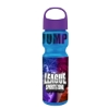 Garyline® Champ Bottle with Oval Crest Lid - 28 oz. - Translucent Blue