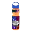Garyline® Champ Bottle with Oval Crest Lid - 28 oz. - Translucent Orange