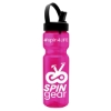 Garyline® Champ Bottle with Flip-Straw, Swivel-Handle Lid - 28 oz. - Translucent Hot Pink