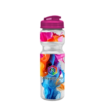 Garyline® Champ Bottle with Flip-Top Lid - 28 oz. - Clear