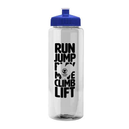 Garyline® Guzzler Bottle with Push-Pull Lid - 32 oz. - Clear