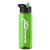 Garyline® Guzzler Bottle with Flip-Straw Lid - 32 oz. - Translucent Green
