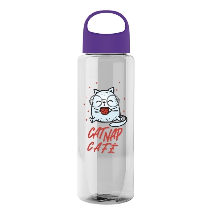 Garyline® Guzzler Bottle with Oval Crest Lid - 32 oz. - Clear