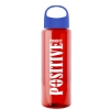 Garyline® Guzzler Bottle with Oval Crest Lid - 32 oz. - Translucent Red