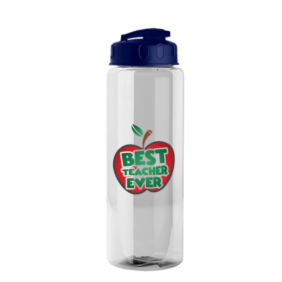 Garyline® Guzzler Bottle with Flip-Top Lid - 32 oz. - Clear