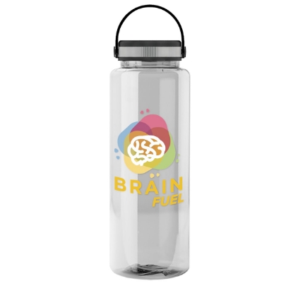 32 Oz. The Guzzler Bottle w/Ez-Grip Lid - Clear