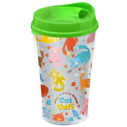Garyline® Transparent Tumbler with Sip Lid and Full-Color Insert - 16 oz. - Clear