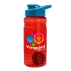 Garyline® Groove Tritan® Shaker Bottle with Drink-Thru Lid and Mixing Ball - 20 oz. - Translucent Red