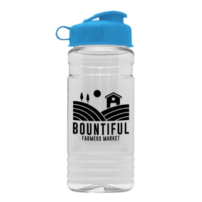 Garyline® Groove Tritan® Bottle with Flip-Top Lid and Infuser - 20 oz. - Clear