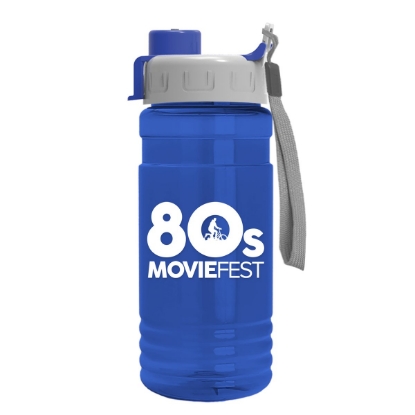 Garyline® Groove Tritan® Bottle with Quick-Snap Lid - 20 oz. - Blue