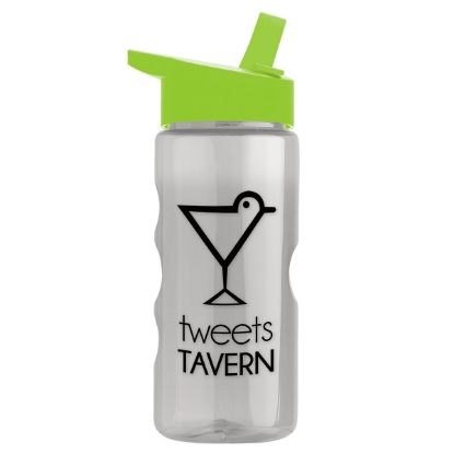 Garyline® Mini Mountain Tritan® Bottle with Flip-Straw Lid - 22 oz. - Clear