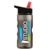 Garyline® Mini Mountain Tritan® Bottle with Flip-Straw Lid - 22 oz. - Smoke