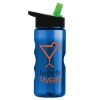 Garyline® Mini Mountain Tritan® Bottle with Flip-Straw Lid - 22 oz. - Translucent Blue